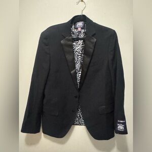 The Savile Row Mens Black notch Lapel Brit Slim Suit Tuxedo Jacket 40S